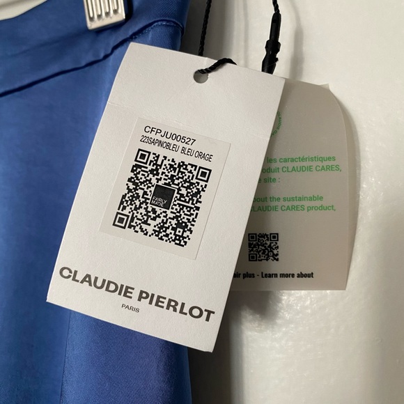 Claudie Pierlot NWT flowy blue midi/maxi skirt - Picture 3 of 8